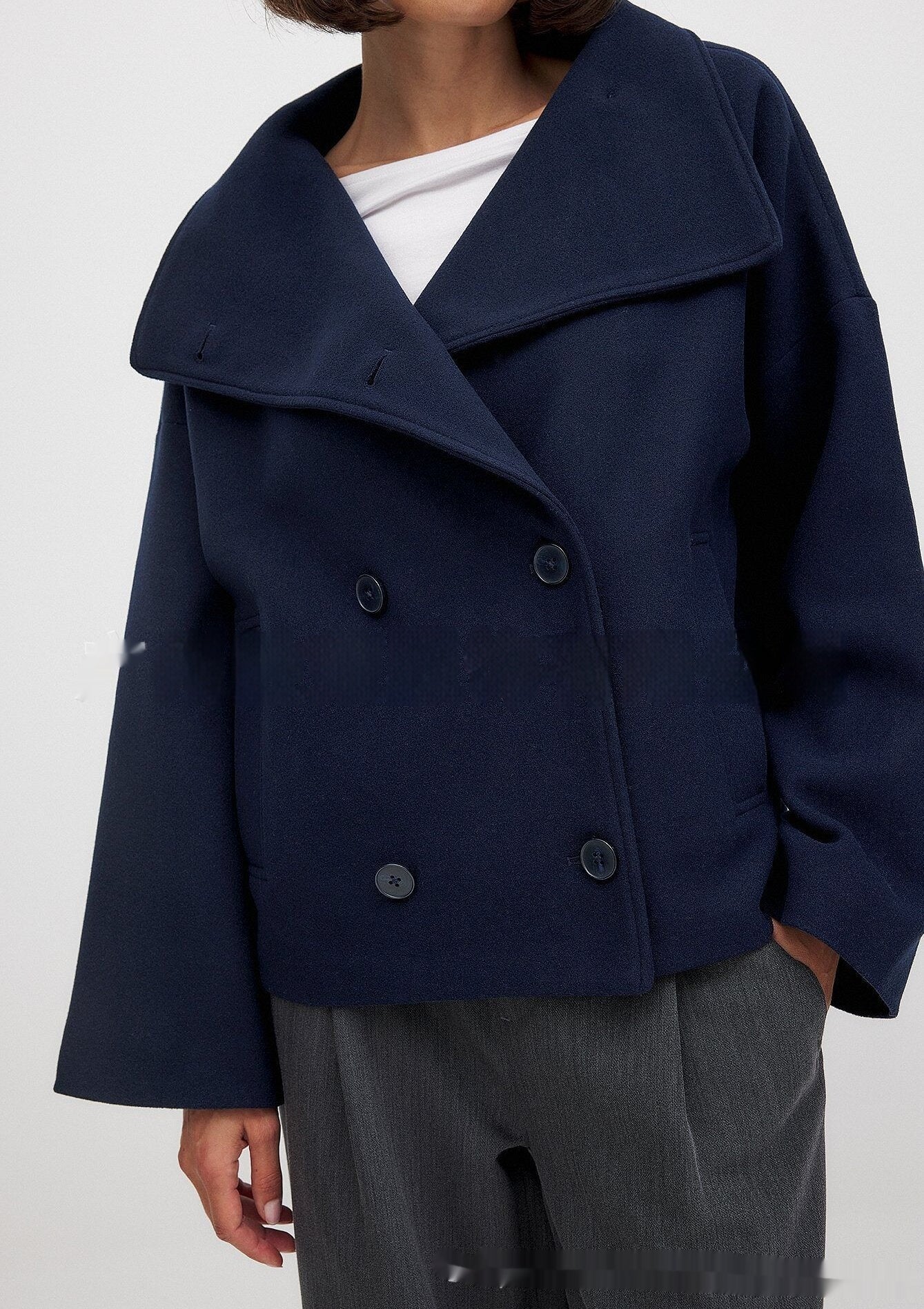 High Sense Short Temperamental Double-faced Woolen Goods Woolen Coat