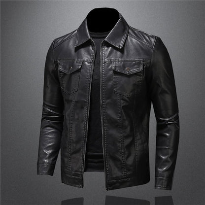 Men's Thin Jacket Leather Coat