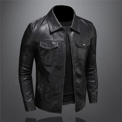 Men's Thin Jacket Leather Coat