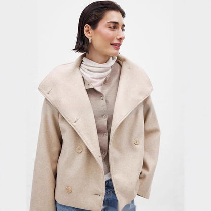 High Sense Short Temperamental Double-faced Woolen Goods Woolen Coat