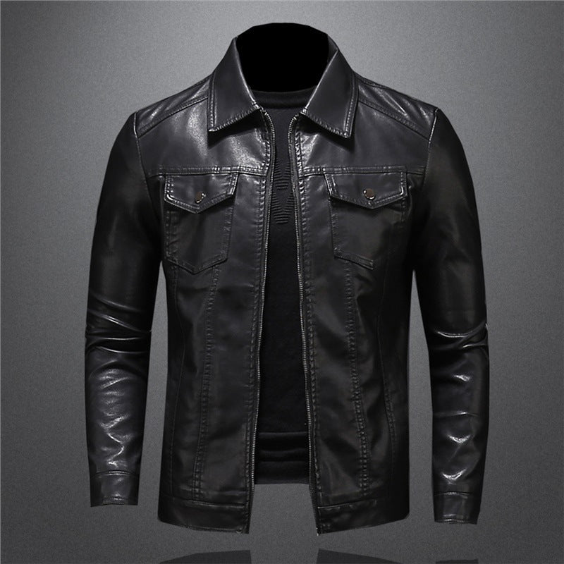 Men's Thin Jacket Leather Coat