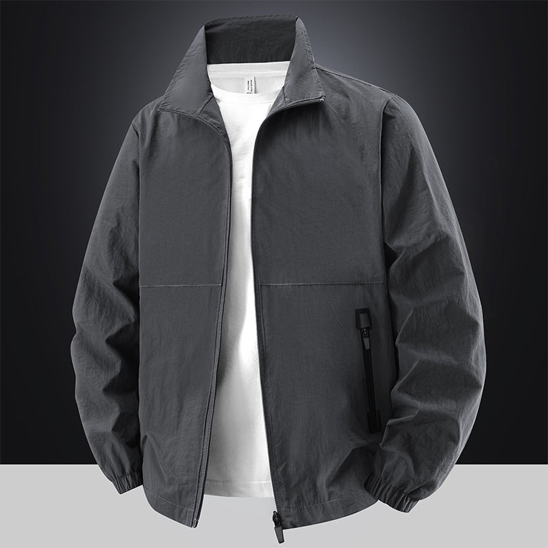 Spring And Autumn Outdoor Sports Jacket With Stand-Up Collar