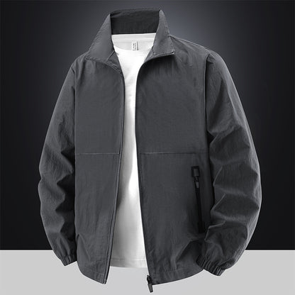 Spring And Autumn Outdoor Sports Jacket With Stand-Up Collar