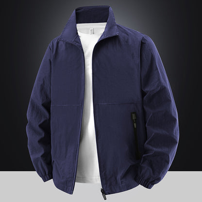 Spring And Autumn Outdoor Sports Jacket With Stand-Up Collar