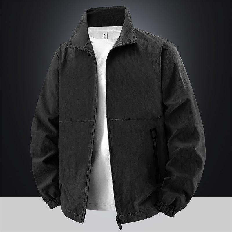 Spring And Autumn Outdoor Sports Jacket With Stand-Up Collar