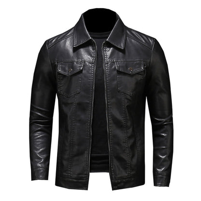 Men's Thin Jacket Leather Coat